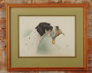 Boris Riab (1898-1975) Hand-Colored Etching