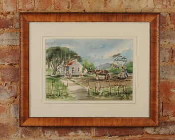 Elmer Zarney (1922-2007) Watercolor on Paper