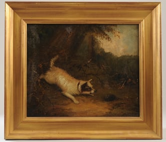 J. Langlois (1855-1904, Brit.) Oil on Board