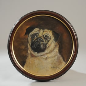Pastel on Paper Portrait of a Pug