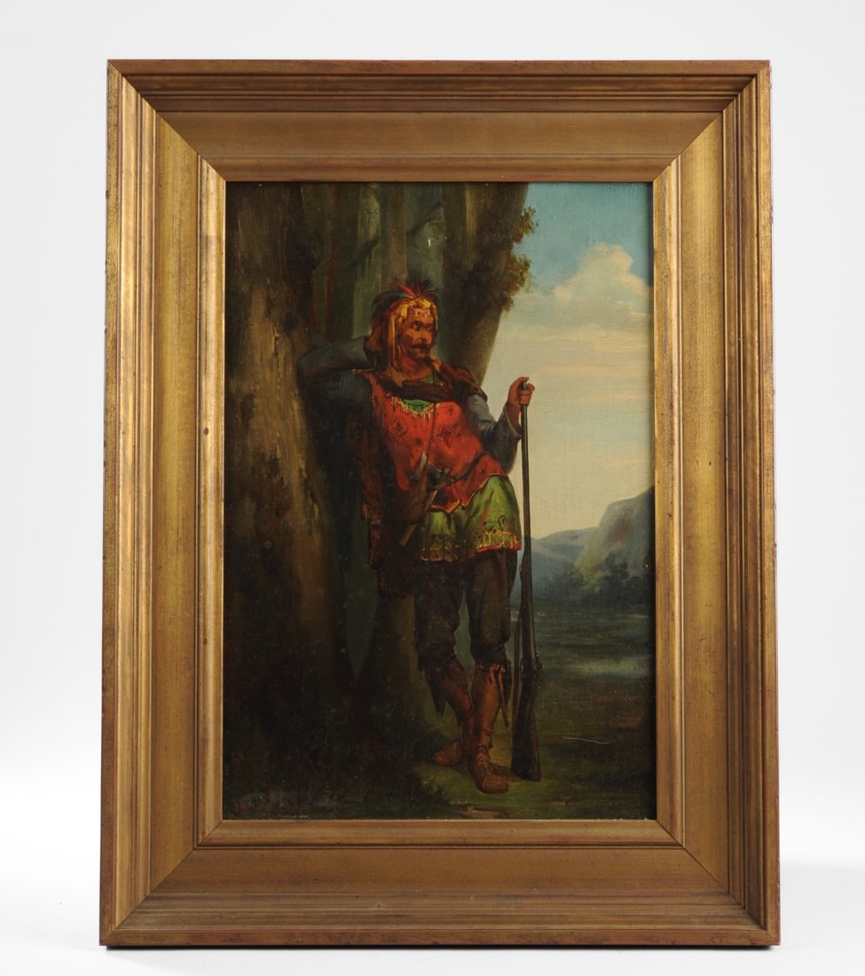 19th C. Continental Painting, Native American or ? (1 of 5)