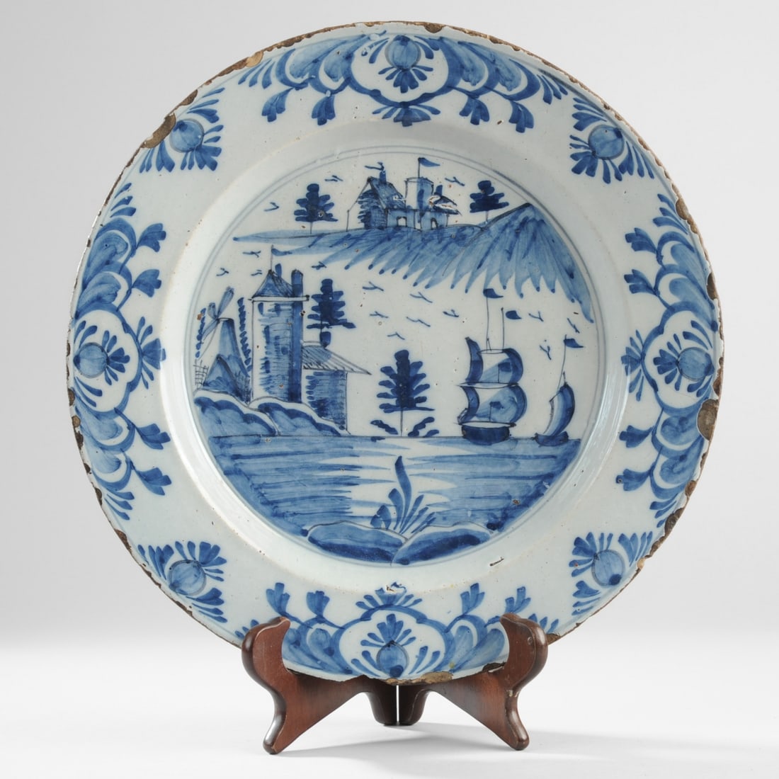 Dutch Delft Blue & White Charger C.1700-1725 (1 of 14)