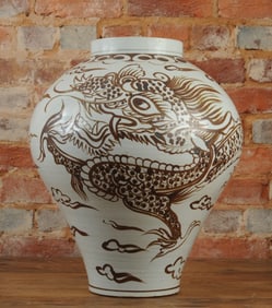 Large Korean Dragon Jar