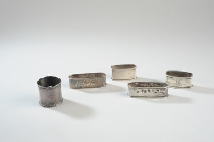 Mixed Grouping Sterling Silver Napkin Rings