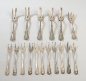 17 pcs. Mixed Grouping Sterling Silver Forks