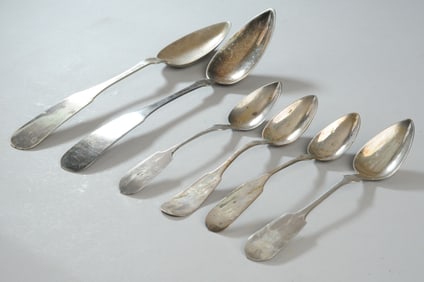 Six Coin Silver Spoons