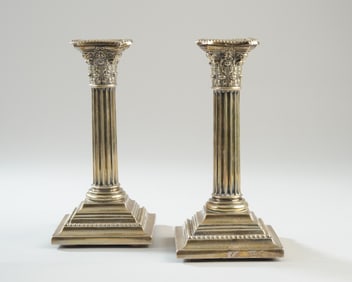 Pair Gorham Weighted Sterling Silver Candlesticks