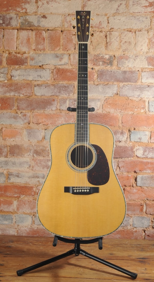 2018 Martin D-45 Retro Acoustic Guitar: With Fishman Aura VT Enhance electronics, spruce top, East Indian rosewood back and sides, abalone trim, bound ebony fingerboard, gold open gear tuners, C. F. Martin inlay to headstock. Serial number