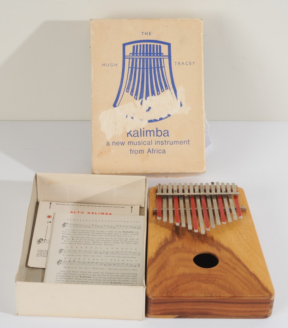 Vintage Hugh Tracey Kolimba: Alto, 15 note, in original box, made in South Africa. Box: approx. 81/2" x 61/4" x 2 1/8". Our primary recommendation is to arrange shipping yourself using Blue Ridge Pack & Ship. Most bidders find th