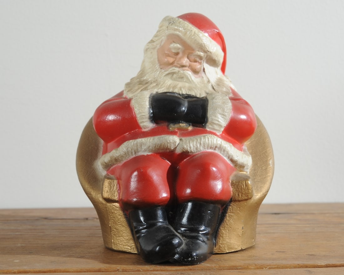 Charlottesville Citizens Bank Santa: H: approx. 6 3/4". W: approx. 5 1/4". D: approx. 5 1/2". Our primary recommendation is to arrange shipping yourself using Blue Ridge Pack & Ship. Most bidders find this is the most economical route. S