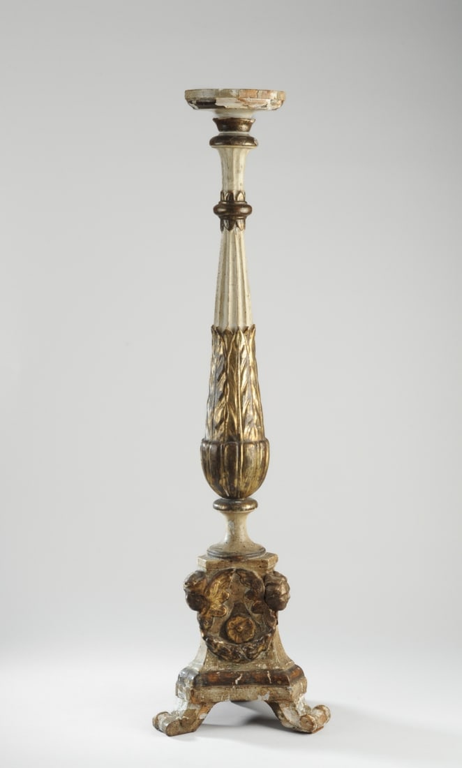 Large 18th C. Italian Giltwood Pricket Stand (1 of 14)