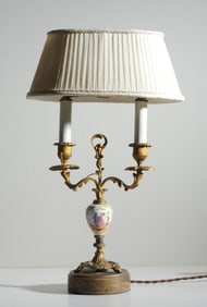 French Bouillotte Style 2-Light Table Lamp