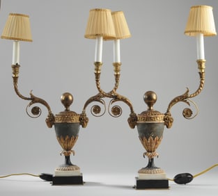 Pair Italian Neoclassical Revival Table Lamps with