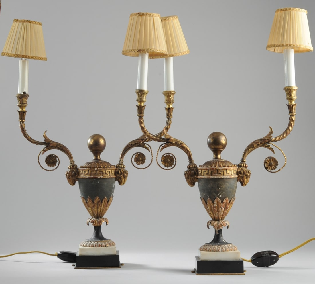Pair Italian Neoclassical Revival Table Lamps with (1 of 17)