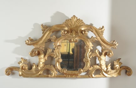 Antique Italian Carved Giltwood Mirror