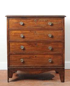 Early 19th C. English Diminutive Mahogany Chest