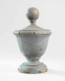 Painted turned Wood Architectural Finial