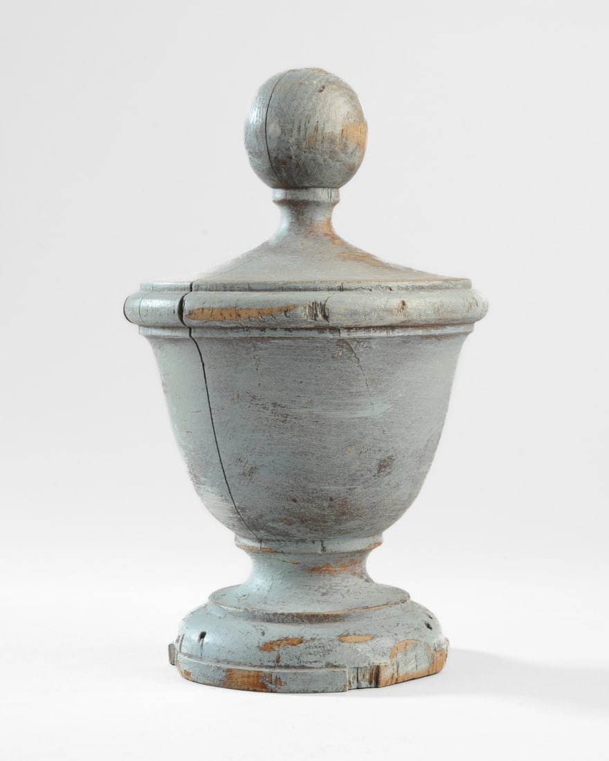 Painted turned Wood Architectural Finial (1 of 6)