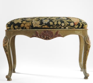 19th C. French Louis XV Style Carved Bench