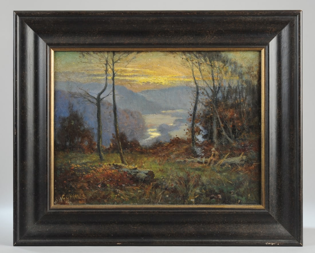19th-e.20th C Oil Painting Landscape C. C. Francis (1 of 5)