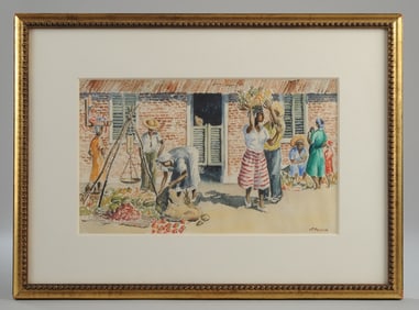 William Melville, Watercolor of Jamaican Scene