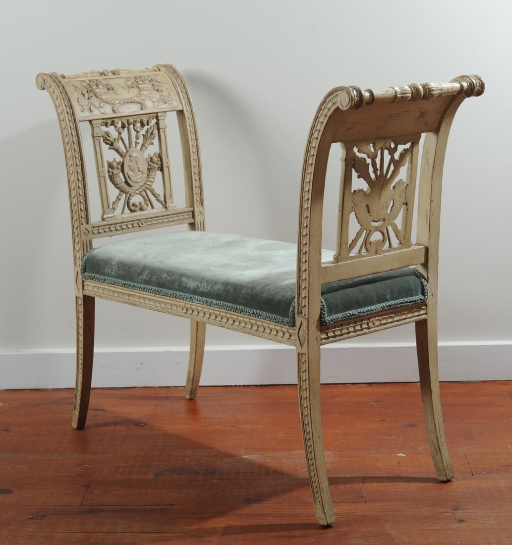 18th - 19th C. French Neoclassical Window Bench (1 of 11)