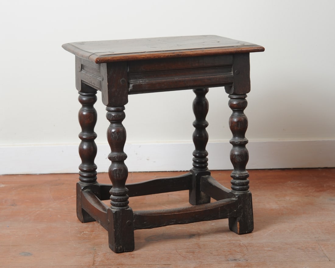 18th C. English Oak Stool (1 of 5)