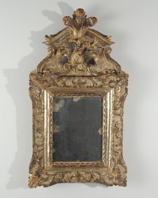 18th C. Italian Rococo Giltwood Mirror
