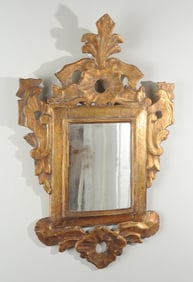 18th C. Provincial Continental Gilt Mirror