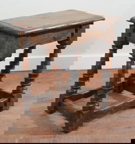 Late 17th / Early 18th C. English Oak Stool