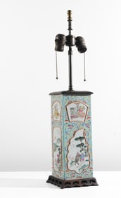 Antique Chinese Famille Rose Vase as Lamp