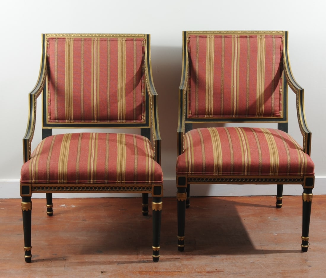 Pair Continental Neoclassical Fauteuils (1 of 8)
