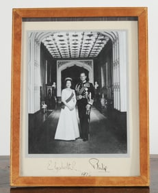 Queen Elizabeth II & Prince Philip Signed Photo