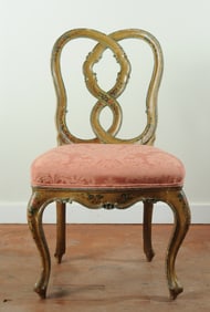 19th C. Paint Decorated Venetian Side Chair