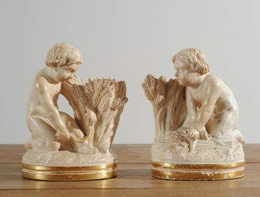 Vintage Borghese Putti Bookends
