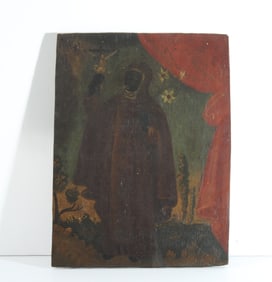 Rare 18th / 19th C. Afro -  Mexican Retablo