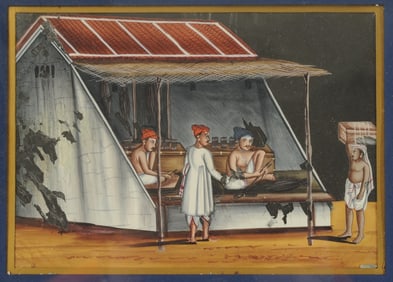 19th C. Indian Mica Painting, Ease India Company