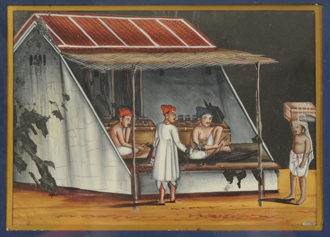 19th C. Indian Mica Painting, East India Company (1 of 5)