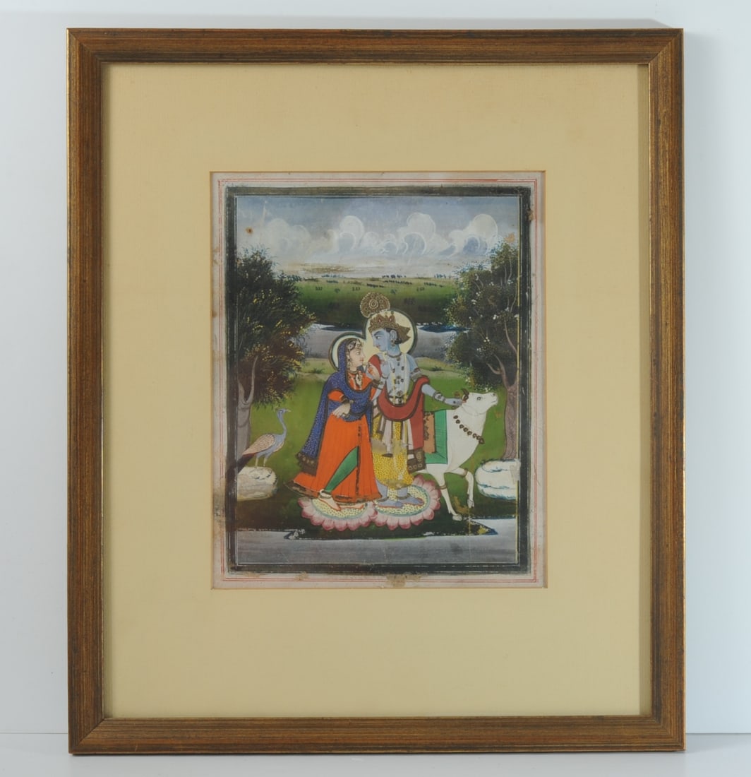 Antique Indian Miniature Painting, Rajasthan (1 of 4)