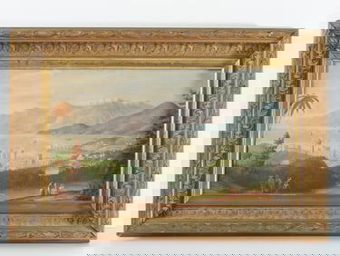 19th C. Grand Tour Orientalist Painting, Beirut