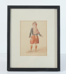 19th C. Watercolor of Mustapha Ali