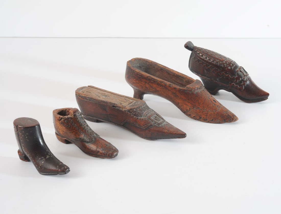 A Group of Five Shoe Form Snuff Boxes (1 of 12)