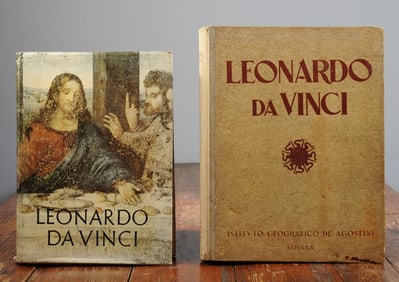 Pair 1956 Leonardo da Vinci Art Monographs