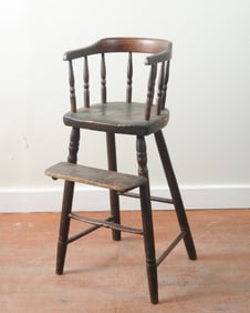 English Barrel Back Child's High Chair