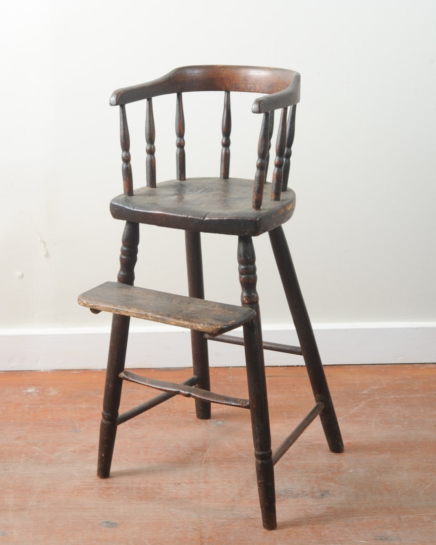 English Barrel Back Child's High Chair (1 of 4)