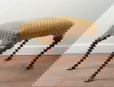 18th C. English Upholstered Stool