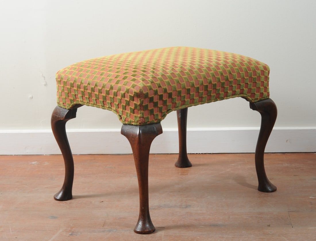 18th C. English Upholstered Stool (1 of 6)
