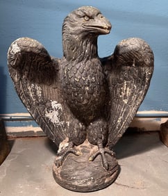 Vintage or Antique Cement Garden Eagle