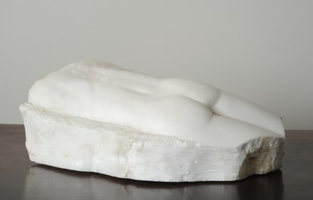 Carved Alabaster Female Torso Fragment