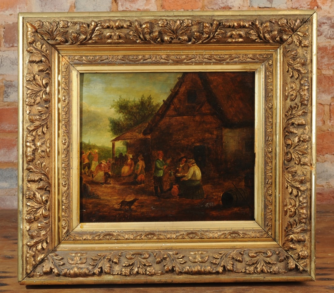 19th C. Continental School Oil on Panel (1 of 7)